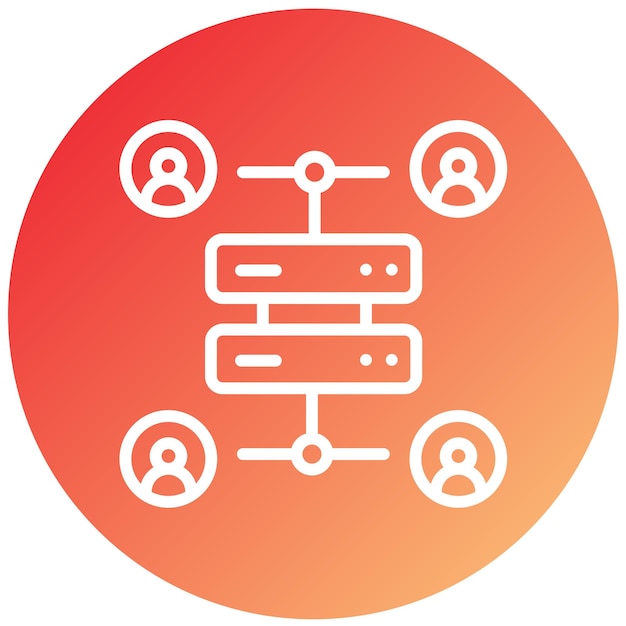 vector design database network icon style