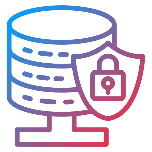 vector design database security icon style