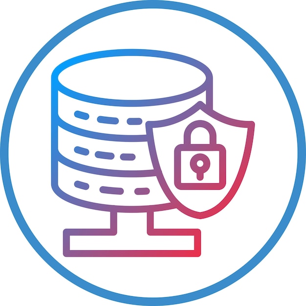 vector design database security icon style