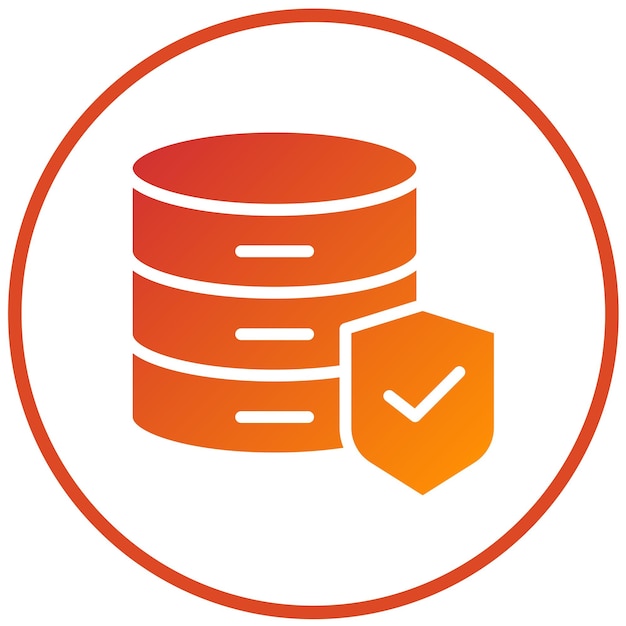 Vector Design Database Security Icon Style