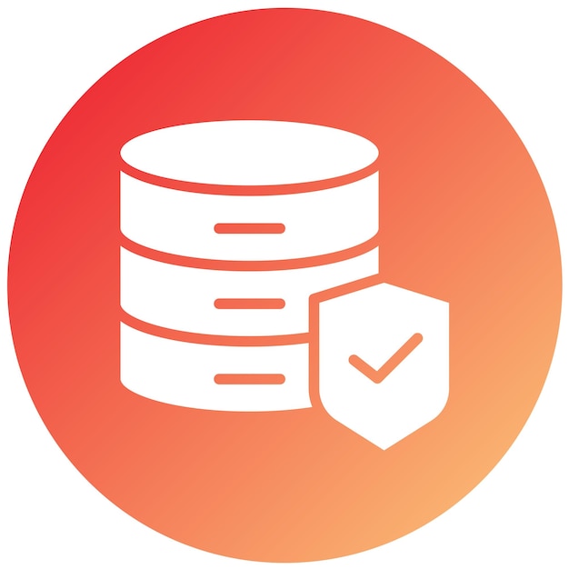 Vector Design Database Security Icon Style