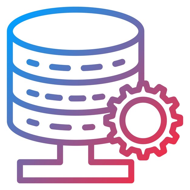 Vector Design Database Settings Icon Style