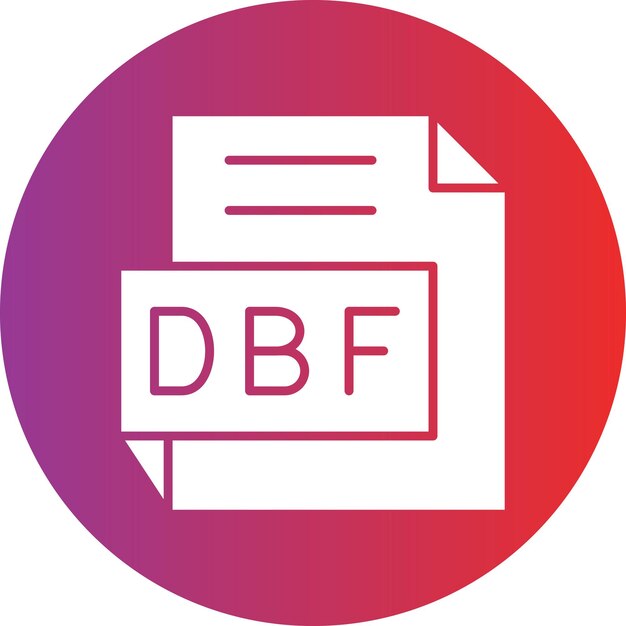 Vector Design DBF Icon Style