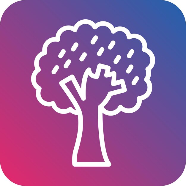 Vector Design Deciduous Tree Icon Style