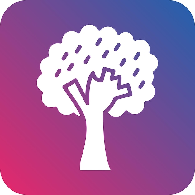 Vector Design Deciduous Tree Icon Style