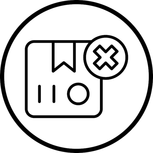 Vector Design Delivery Cancelled Icon Style