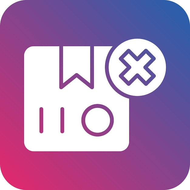 Vector Design Delivery Cancelled Icon Style