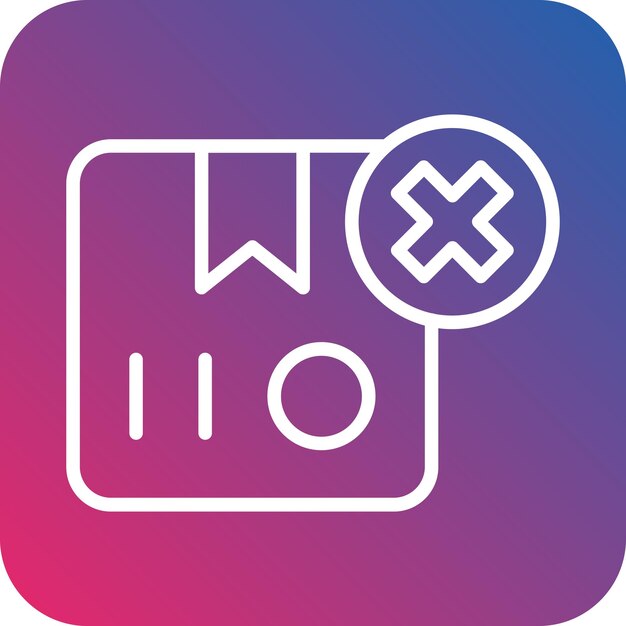 Vector Design Delivery Cancelled Icon Style