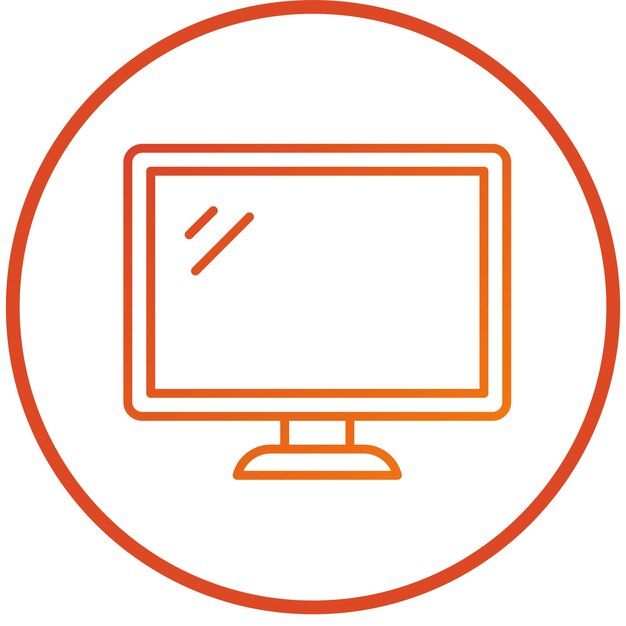 Vector Design Desktop Computer Icon Style