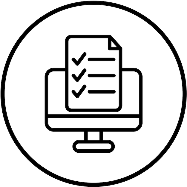 Vector Design Digital Assessment Icon Style