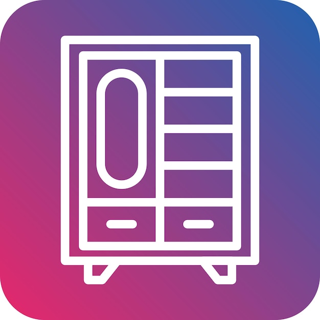 Vector Design Dressing Table Icon Style