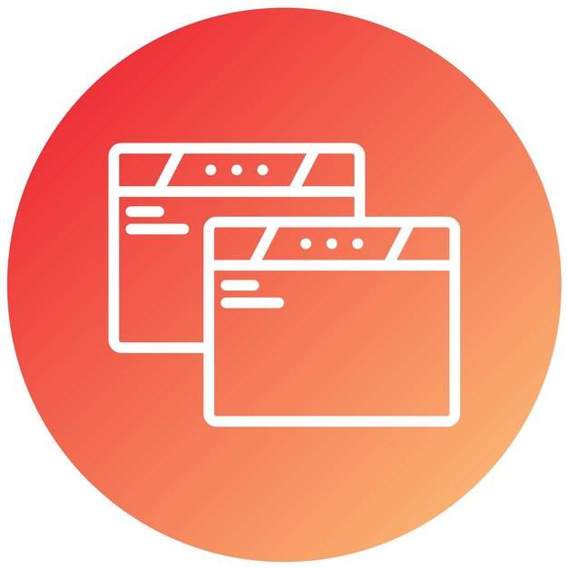 Vector Design Duplicate Browser Icon Style