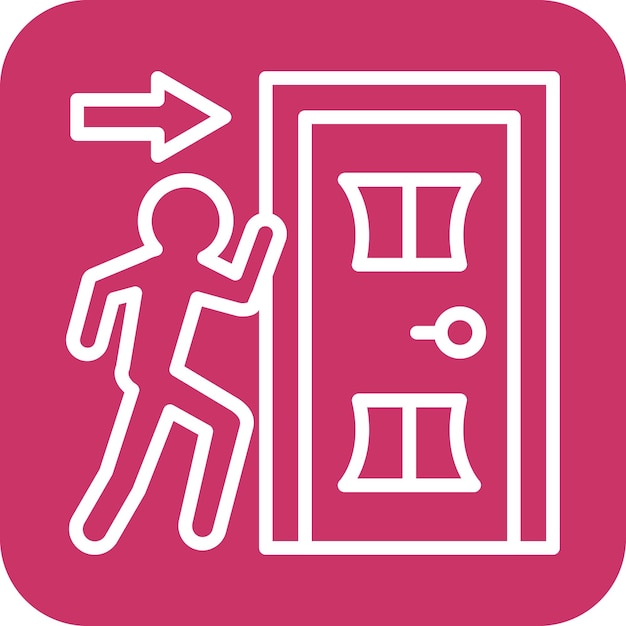 Vector Design Emergency Exit Icon Style