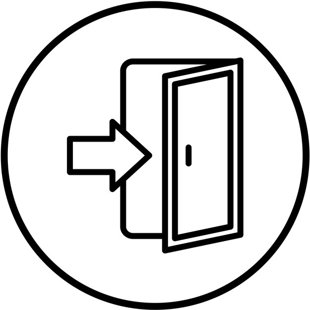 Vector Design Emergency Exit Icon Style