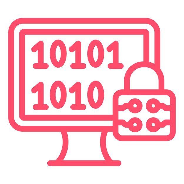 Vector Design Encrypted Data Icon Style