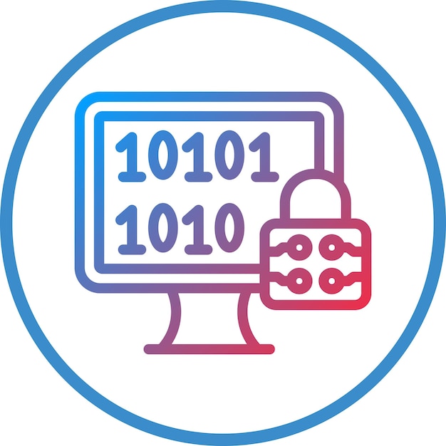 Vector Design Encrypted Data Icon Style