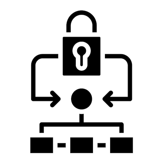 Vector Design Encryption Algorithm Icon Style