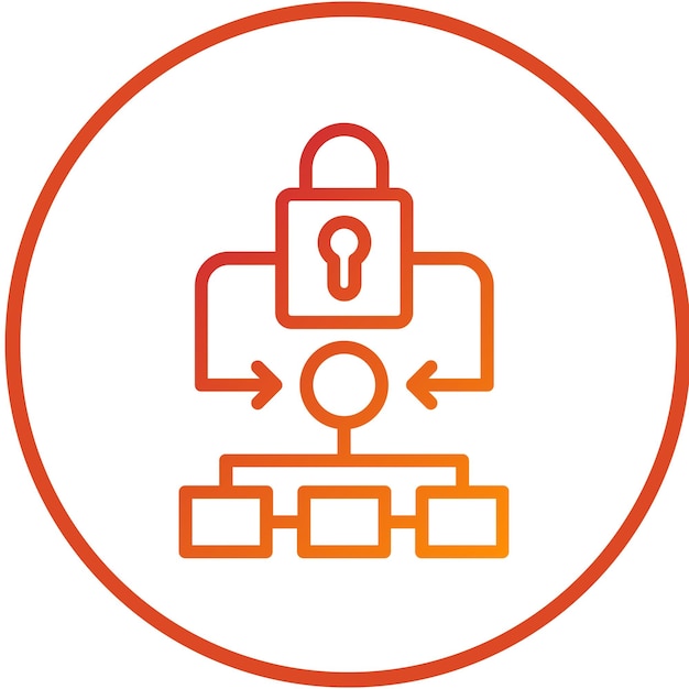 Vector Design Encryption Algorithm Icon Style