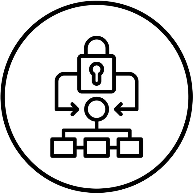 Vector Design Encryption Algorithm Icon Style