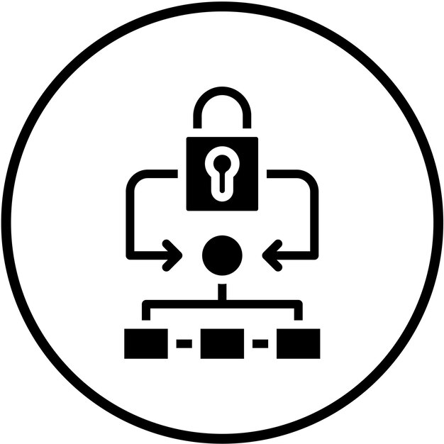 Vector Design Encryption Algorithm Icon Style