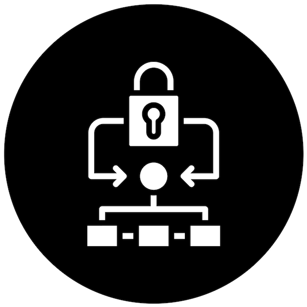 Vector Design Encryption Algorithm Icon Style