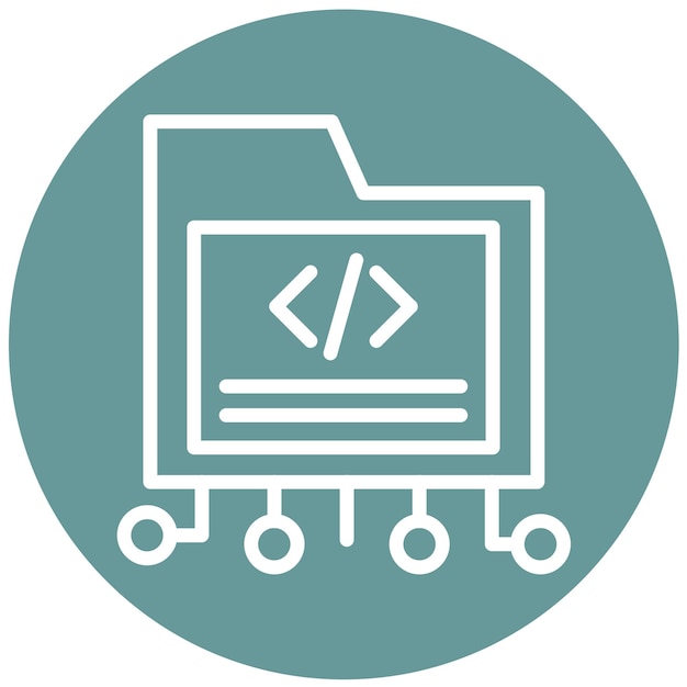 Vector Design Encryption Code Icon Style