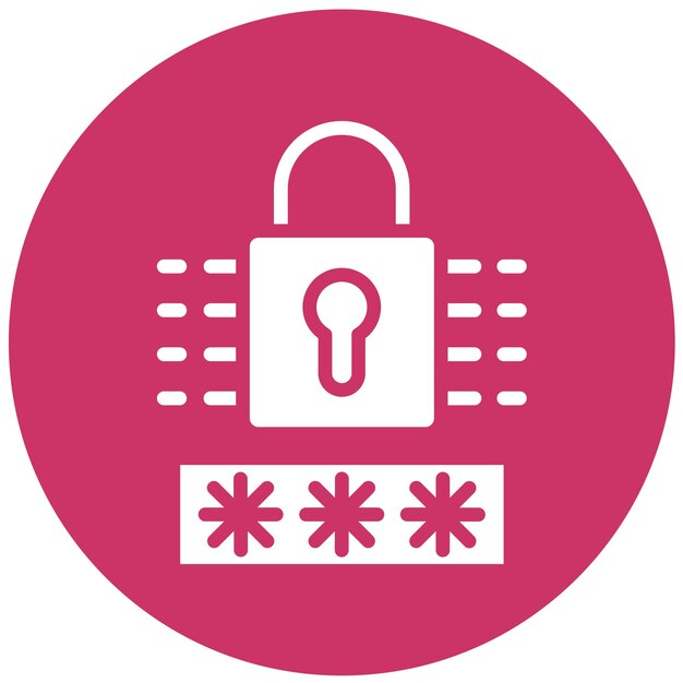 Vector Design Encryption Padlock Icon Style