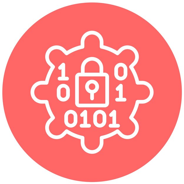 Vector Design Encryption Service Icon Style
