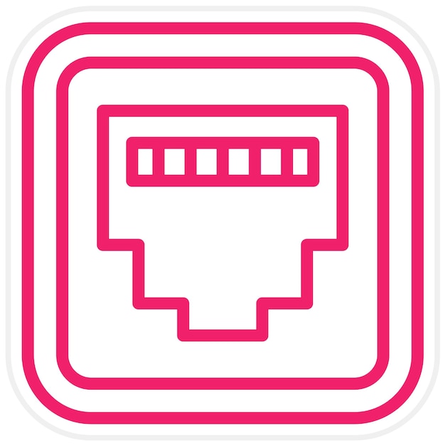 vector design ethernet connector icon style