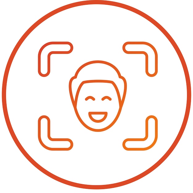Vector Design Facial Recognition Icon Style