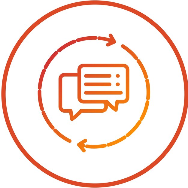 Vector Design Feedback Loop Icon Style