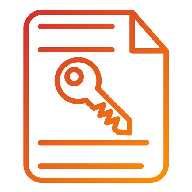 Vector Design File Encryption Icon Style