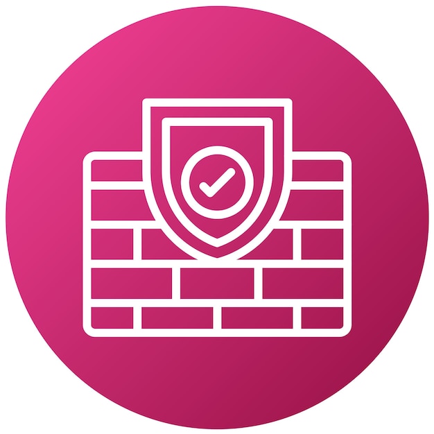 vector design firewall check icon style
