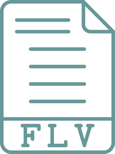 vector design flv icon style