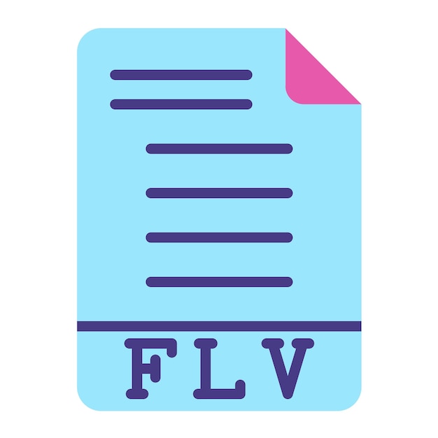 vector design flv icon style