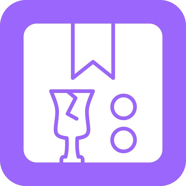 Vector Design Fragile Icon Style