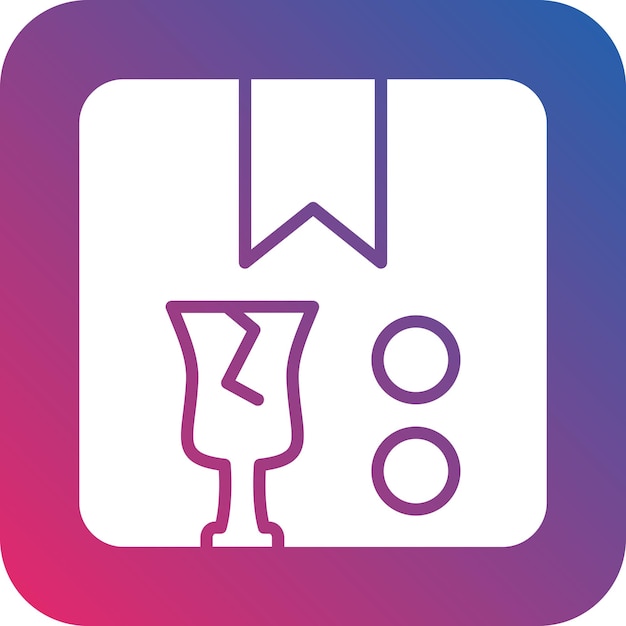 Vector Design Fragile Icon Style