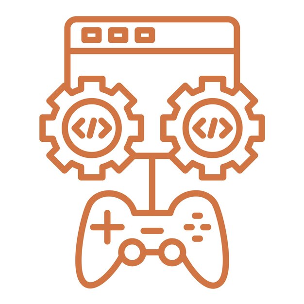 vector design game engine icon style