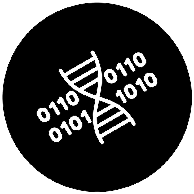 vector design genetic code icon style