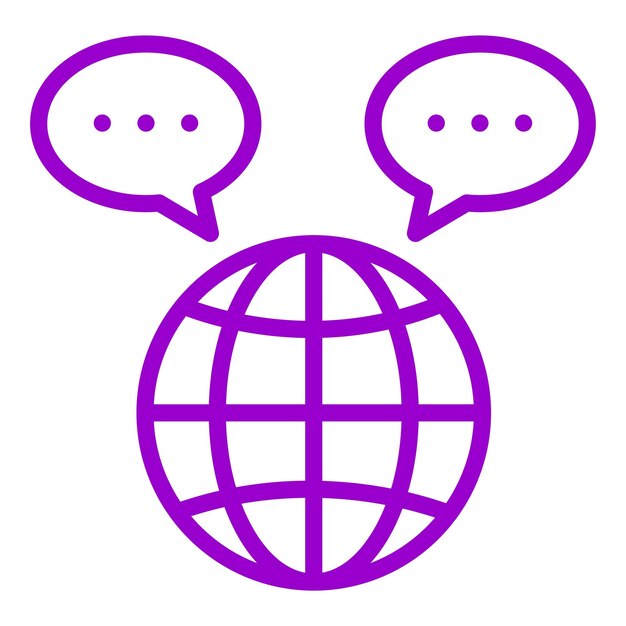 Vector Design Global Chat Icon Style