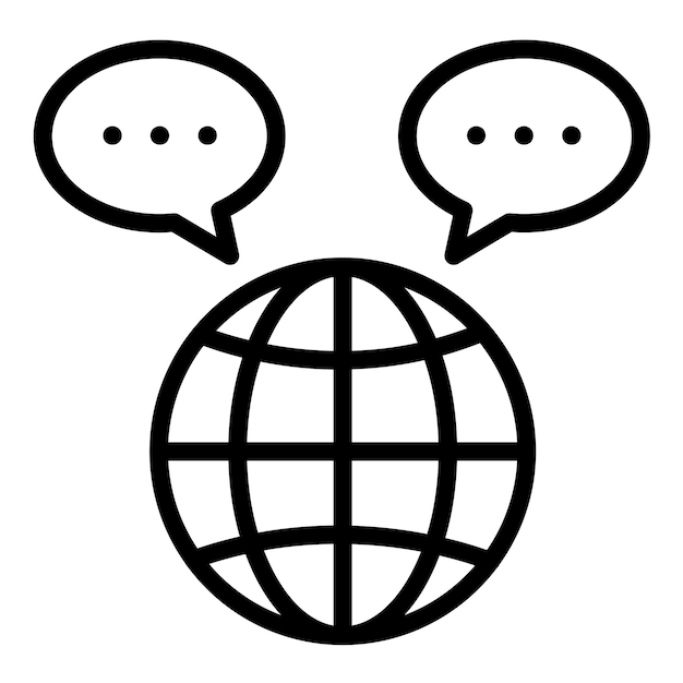 Vector Design Global Chat Icon Style