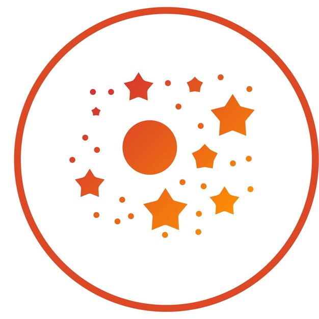 Vector Design Glowing Star Icon Style