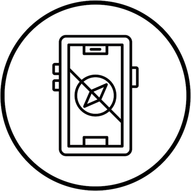 Vector Design GPS Off Icon Style