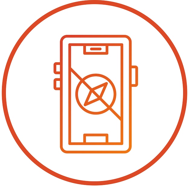 Vector Design GPS Off Icon Style