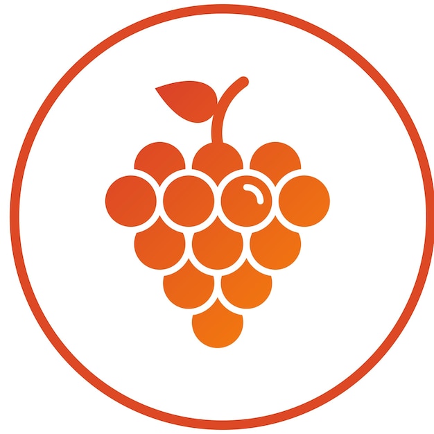 Vector Design Grapes Icon Style