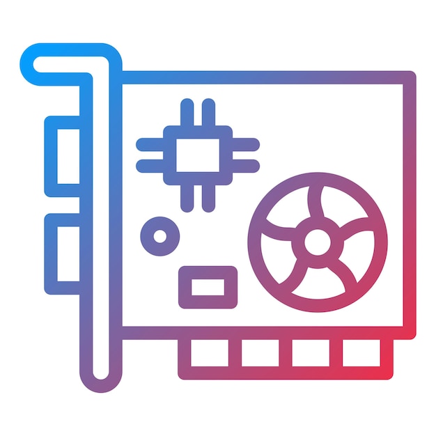 vector design graphics card icon style