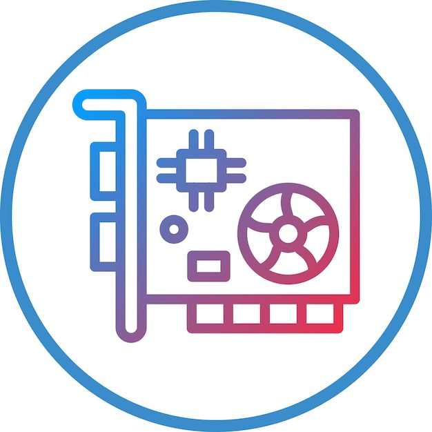 vector design graphics card icon style