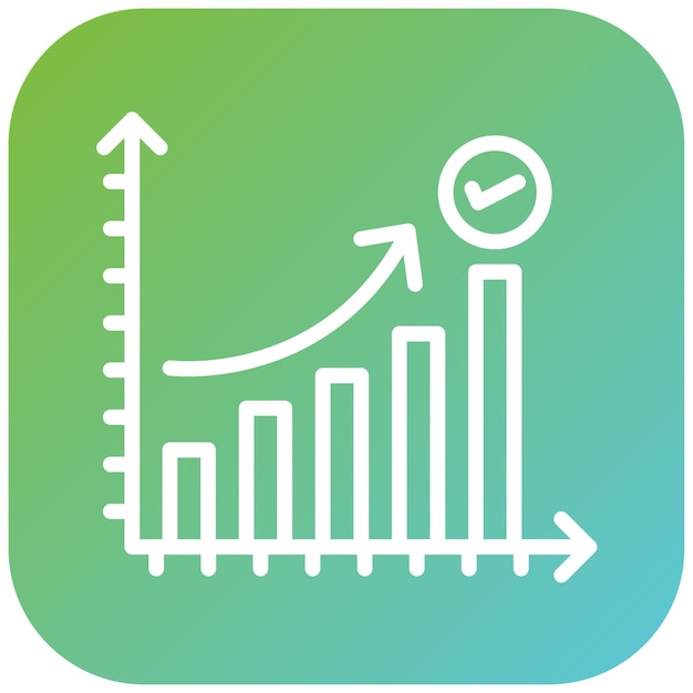 vector design growth chart icon style