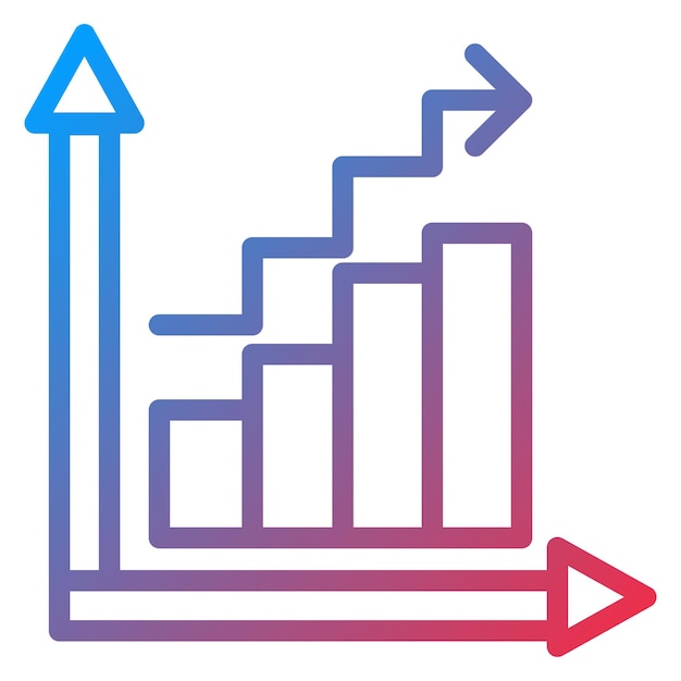 Vector Design Growth Graph Icon Style