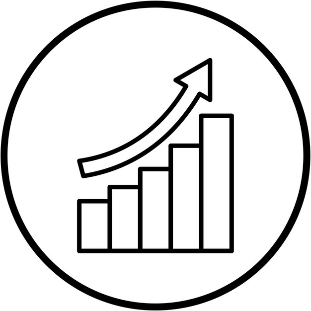 Vector Design Growth Graph Icon Style